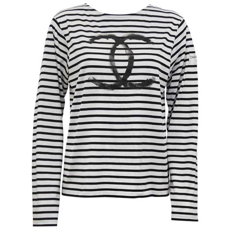 chanel striped t shirt buy|chanel t shirt for women.